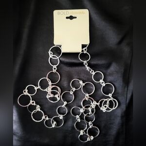 BOLD ELEMENTS Silver-Tone O-Ring Chain Belt /Necklace Convertible